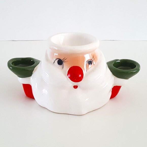 Vintage Ceramic Santa Candle Holder Lego Japan 1959 - Picture 1 of 16